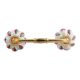 Plumeria Mystical Flower Ceramic Bridge Handle